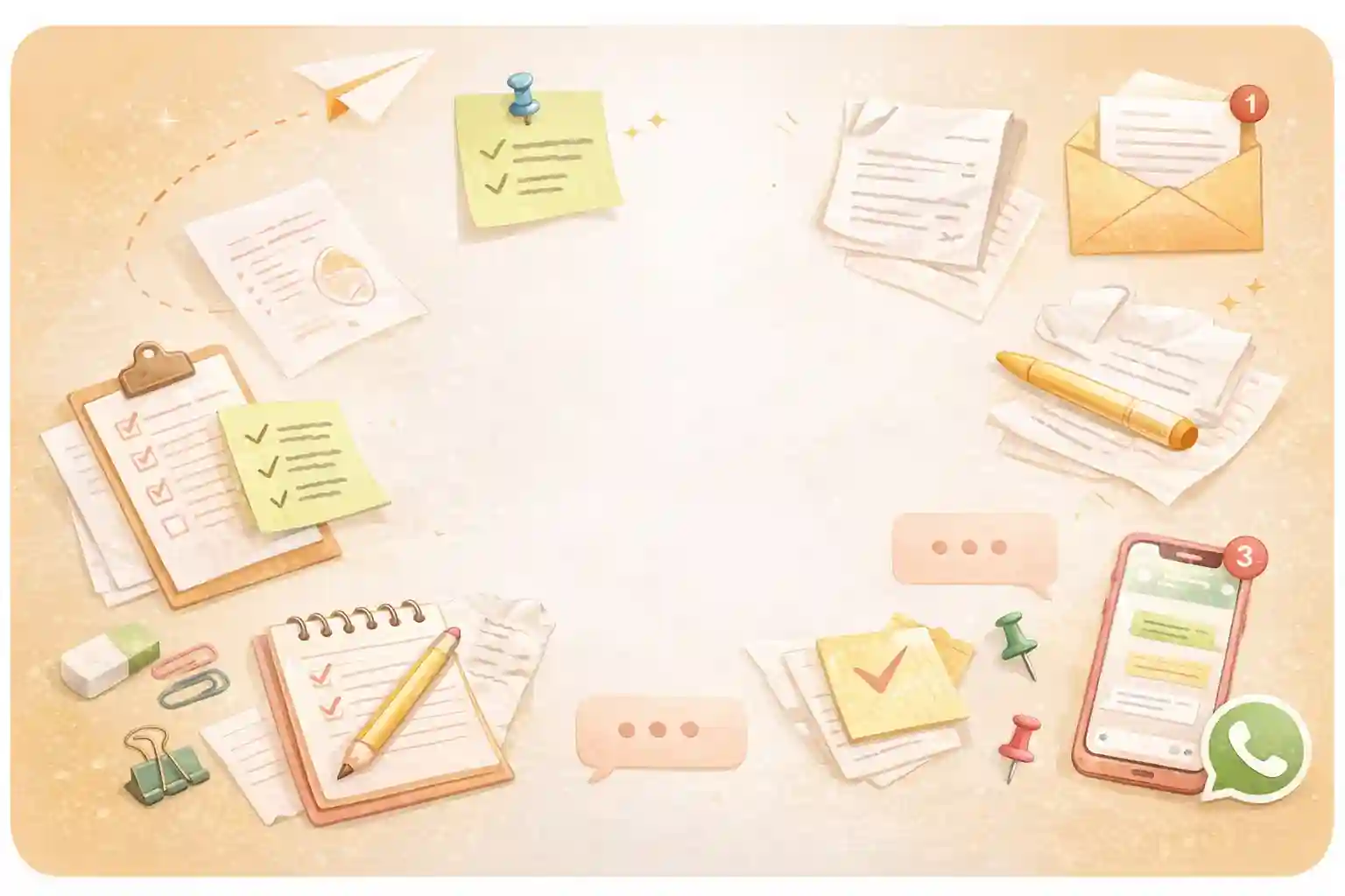 Manual school work across disconnected tasks